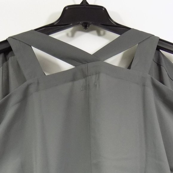 Juicy Couture Long Sleeve Criss Cross Back Open Shoulder Blouse Size XS - Picture 6 of 8